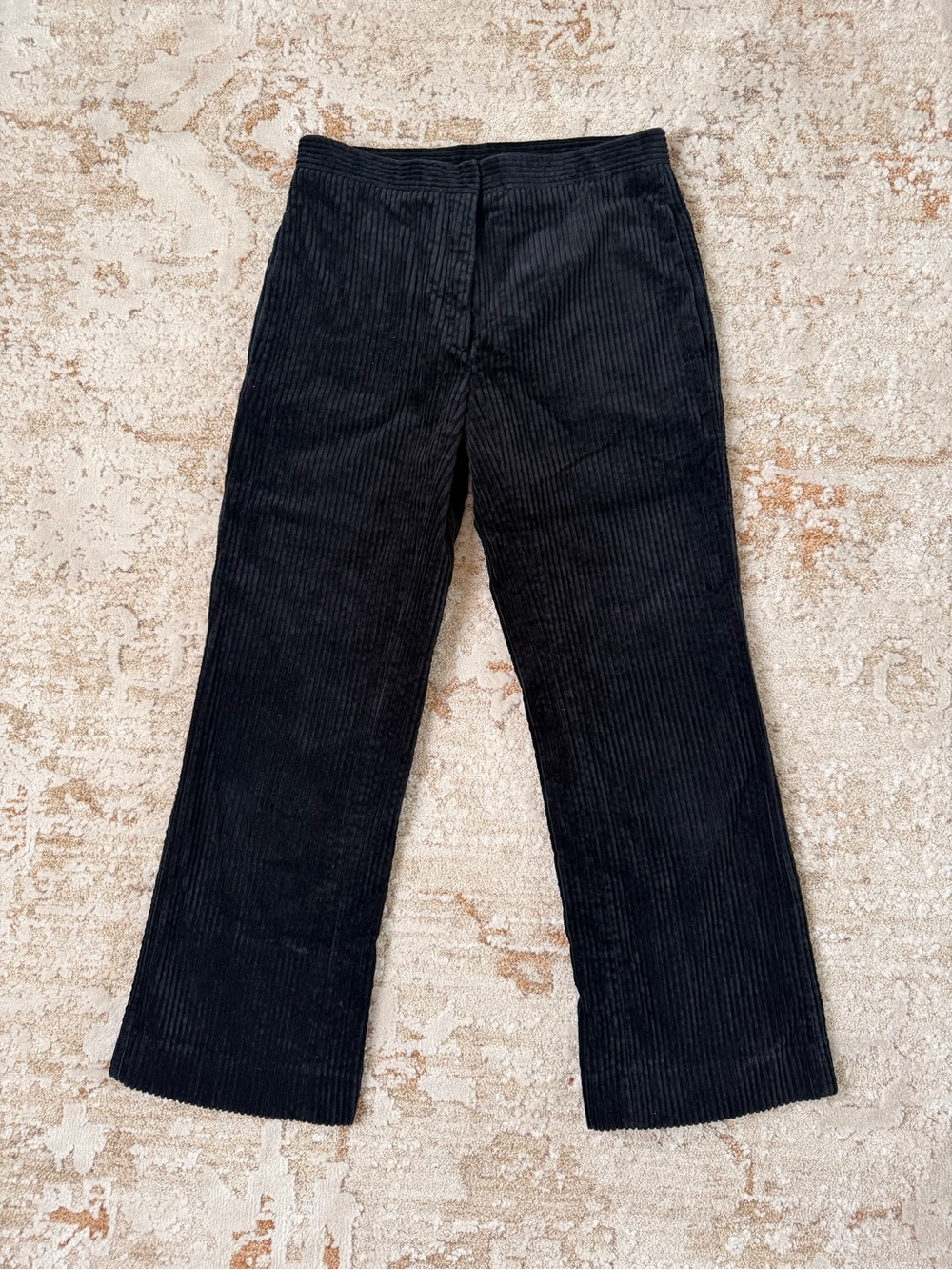 Sandro Paris Women's Black Corduroy Wide-Leg Pants EU 36